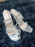 Rhinestone Lace Up Heels